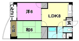 ロイヤルアネックス福音寺【607号室】の間取り
