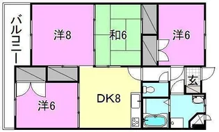 ビッグウエスト【503号室】の間取り
