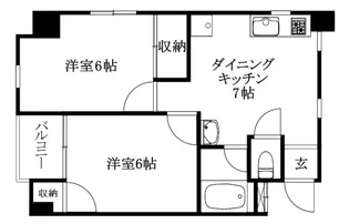 ビームス【403号室】の間取り