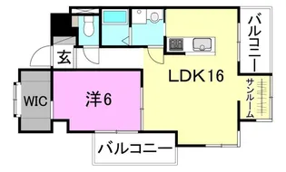 濱田レジデンス【207号室】の間取り