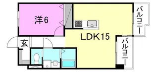 濱田レジデンス【306号室】の間取り