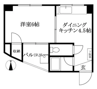 東石井中村ビル【201号室】の間取り