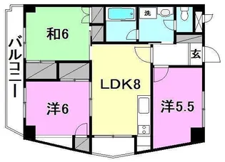 ナチュラルリーフ松山【402号室】の間取り