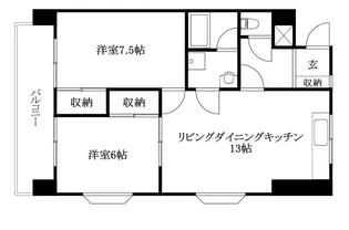 第7ゴトービル【411号室】の間取り