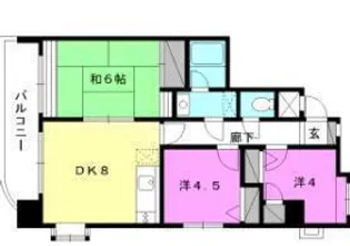 ダイアパレス竹原【802号室】の間取り