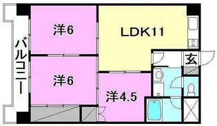 スカイピア保免【102号室】の間取り