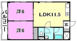 コーポ今村【203号室】の間取り