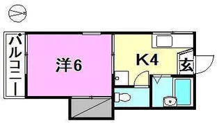 コーポ南【201号室】の間取り