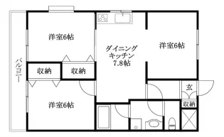 ソレイユ鷹ノ子駅前【201号室】の間取り