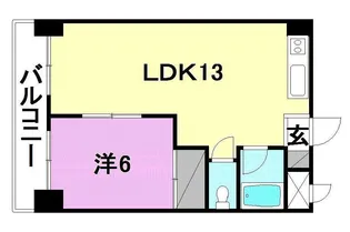 ウエストビル松山【407号室】の間取り