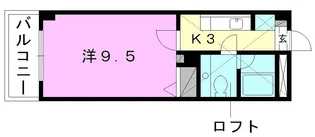 ウィステリア道後【406号室】の間取り