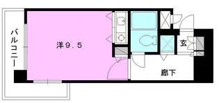 朝日プラザステーションコア松山【606号室】の間取り