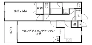 メゾン ド エディフィス【506号室】の間取り