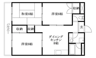 松山西ハイツ【703号室】の間取り