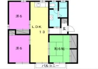 コスモビュー【102号室】の間取り