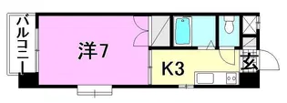 αーNEXT山越【207号室】の間取り