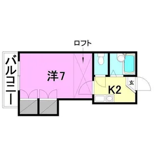 ラポール拓川【205号室】の間取り