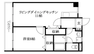 エンブレム梅本【206号室】の間取り