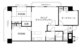 ライオンズガーデン姫原【311号室】の間取り