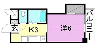 ジョイフル南江戸【407号室】の間取り