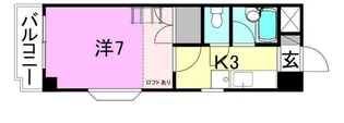 フレクション松山東石井【507号室】の間取り