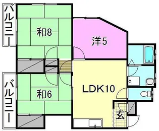 KR西垣生【202号室】の間取り