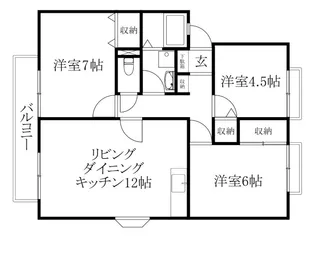 サンビレッジ伊予の里【B-201号室】の間取り