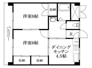 キジヤ中央ビル【405号室】の間取り