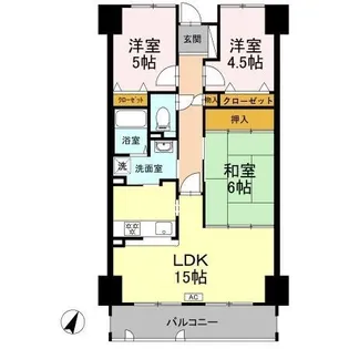 サーパス三津弐番館【706号室】の間取り