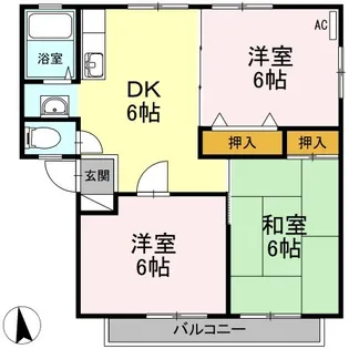 サンビレッジ立花【B-202号室】の間取り