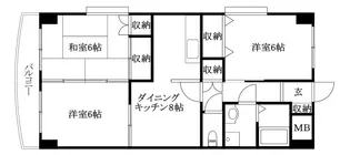 リバーサイドハイツ砥部【607号室】の間取り