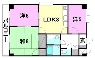リベルタ竹原【401号室】の間取り