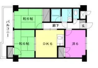 太陽山越ビル【405号室】の間取り
