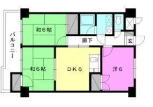 太陽山越ビル【406号室】の間取り