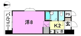 ラッキー西一万ハイツ【107号室】の間取り