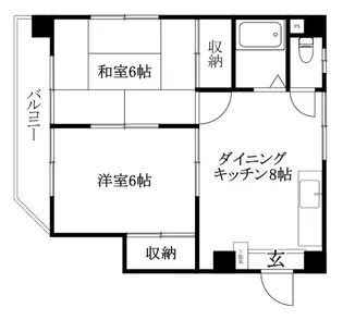 ルミエール朝生田【402号室】の間取り