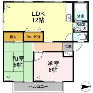 サンビレッジ空港通り【C-101号室】の間取り