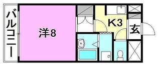 エコール久米【402号室】の間取り