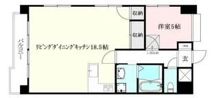 ロイヤルアネックス喜与町【1203号室】の間取り