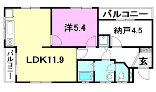 コーポラス堀内【402号室】の間取り