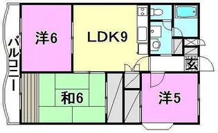 シャルマン市坪【101号室】の間取り