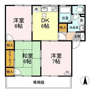 コンフォート【B-101号室】の間取り