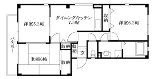 フォブール生石【302号室】の間取り