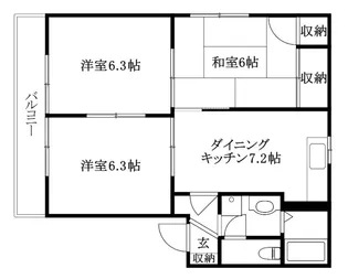 エスポワールC棟【102号室】の間取り