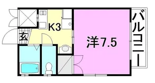 サンコービル【503号室】の間取り