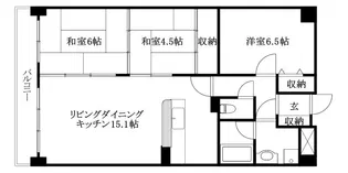 いよてつロフティ郡中【408号室】の間取り