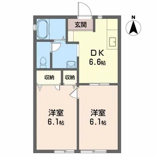メゾン北野3【B-102号室】の間取り