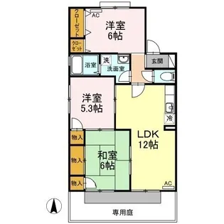 エスポワール34 A〜G棟【B-102号室】の間取り