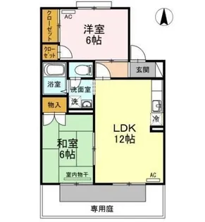 エスポワール34 A〜G棟【D-102号室】の間取り
