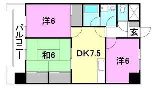 第1ゴトービル【307号室】の間取り